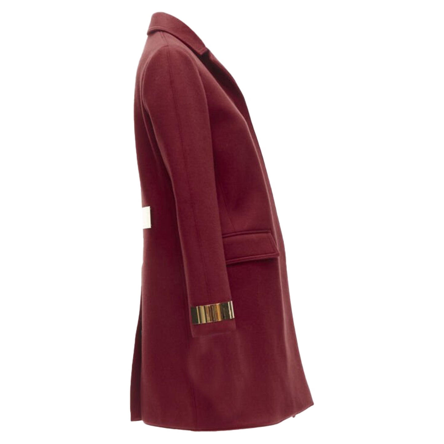 Women's Burberry Prorsum cashmere blend metal bar coat