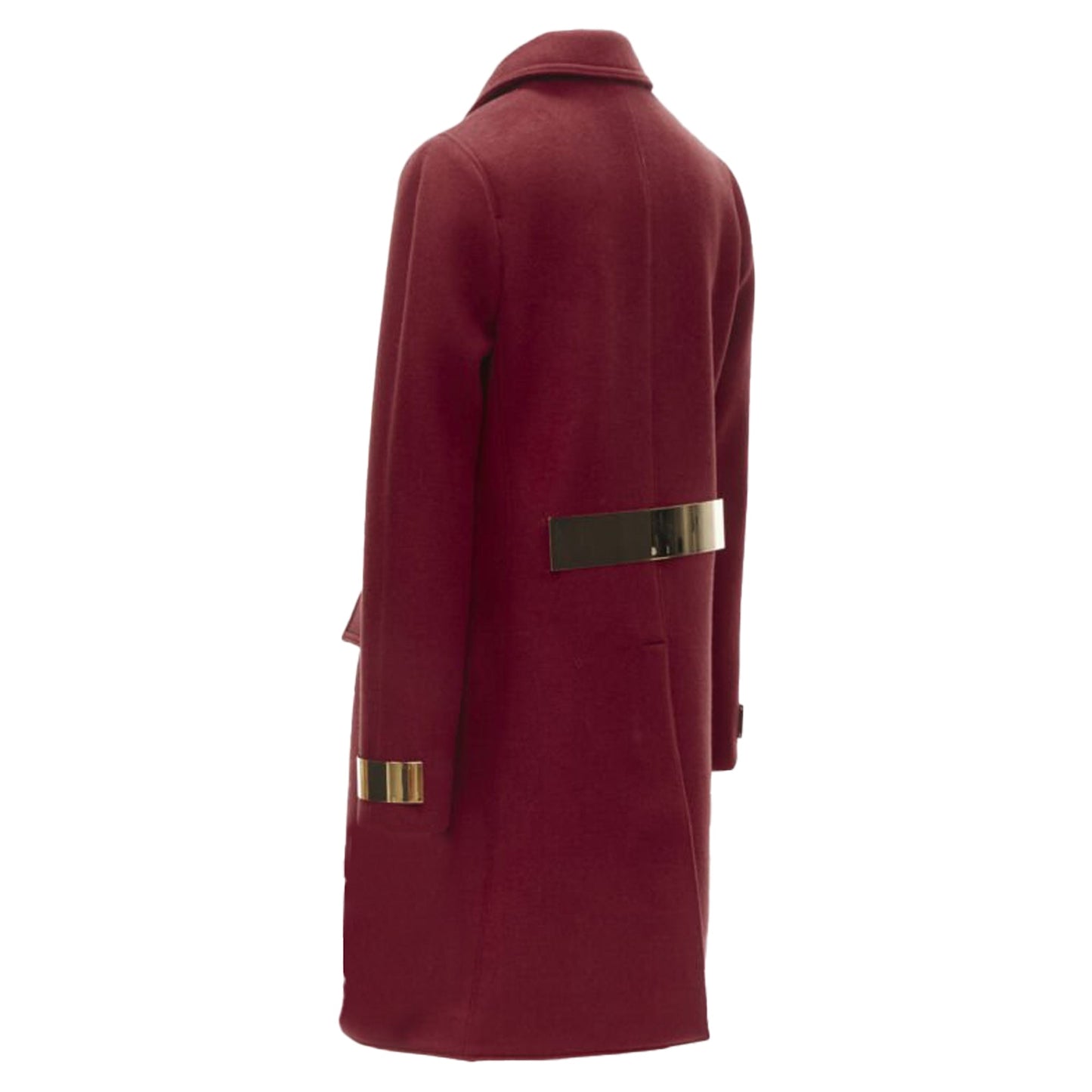 Women's Burberry Prorsum cashmere blend metal bar coat