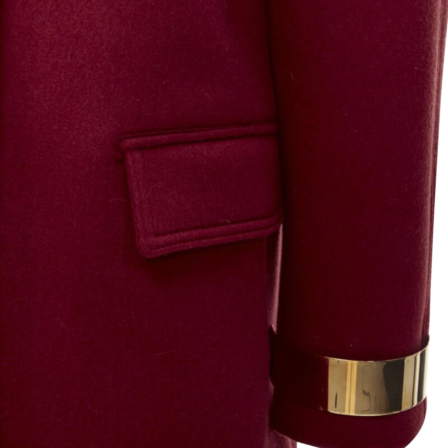 Women's Burberry Prorsum cashmere blend metal bar coat