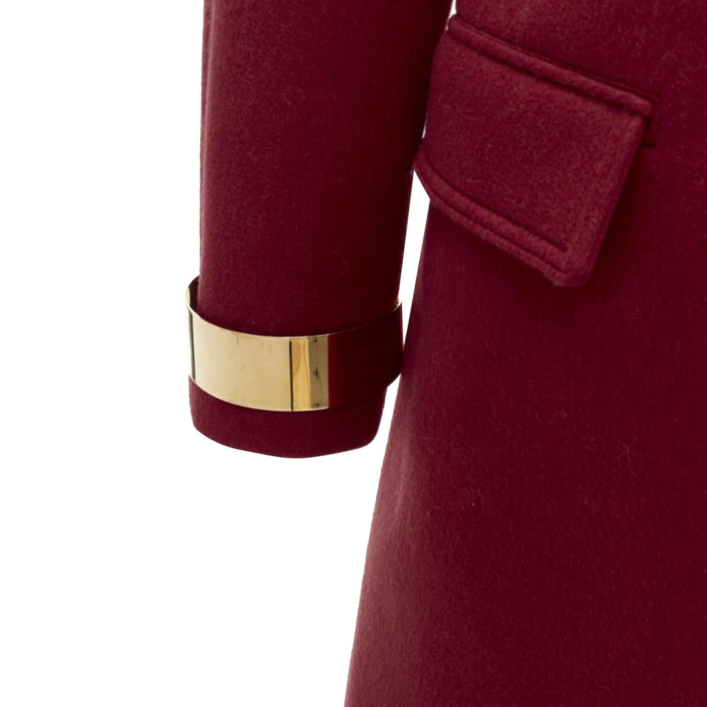 Women's Burberry Prorsum cashmere blend metal bar coat