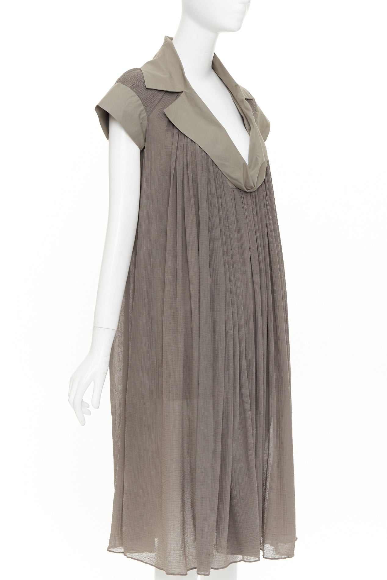 Women's Bottega Veneta cotton chiffon pleated dress