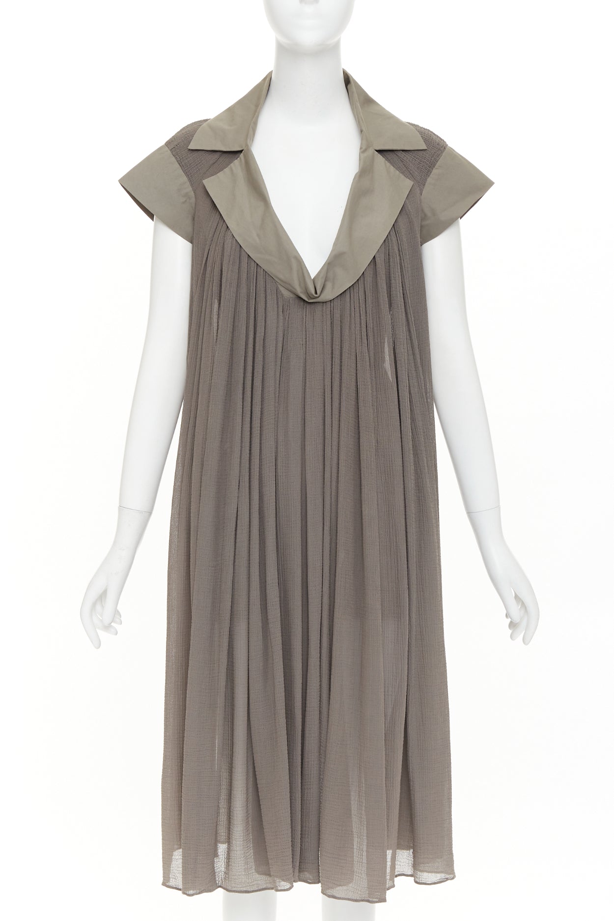 Women's Bottega Veneta cotton chiffon pleated dress