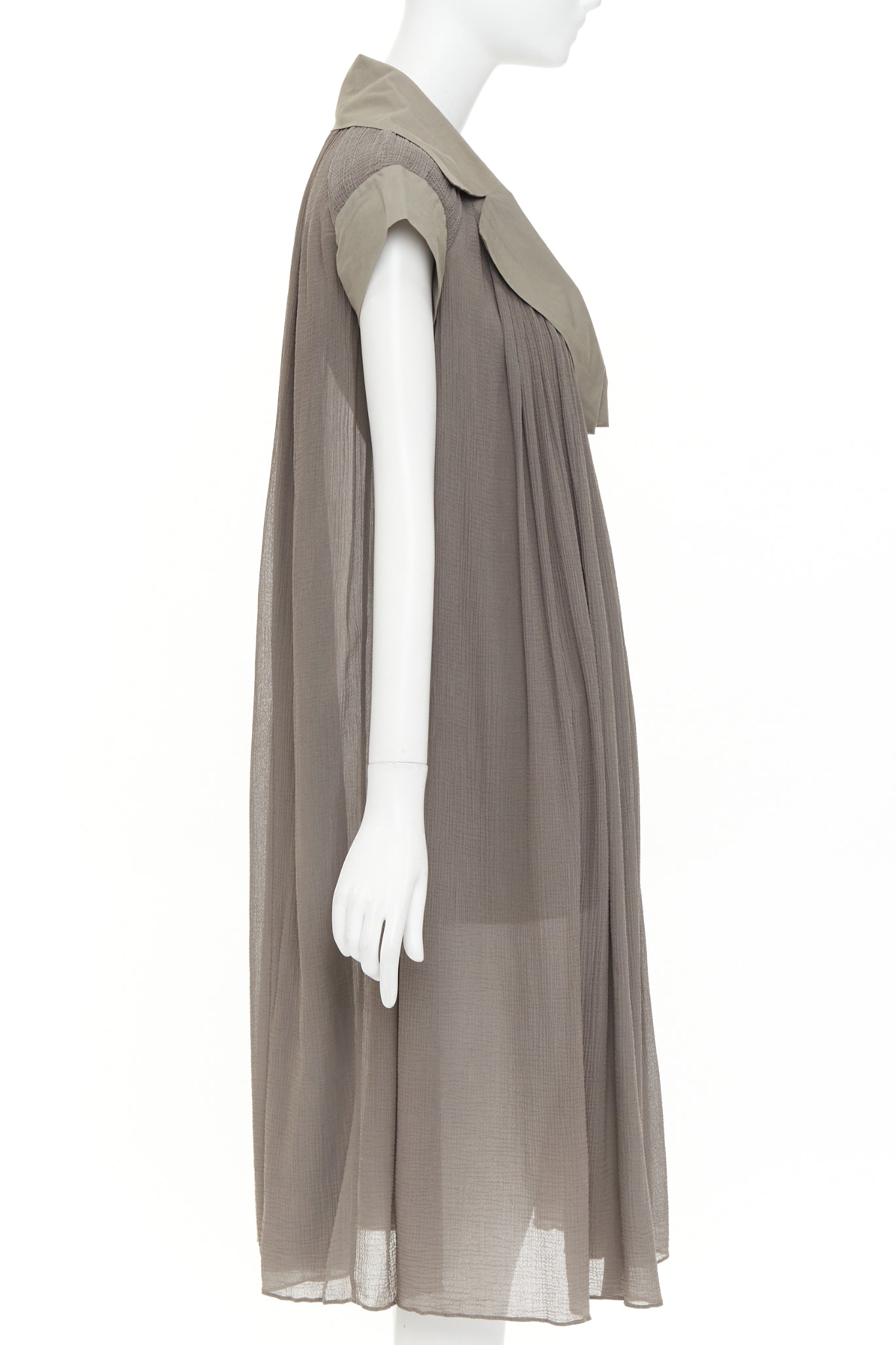 Women's Bottega Veneta cotton chiffon pleated dress