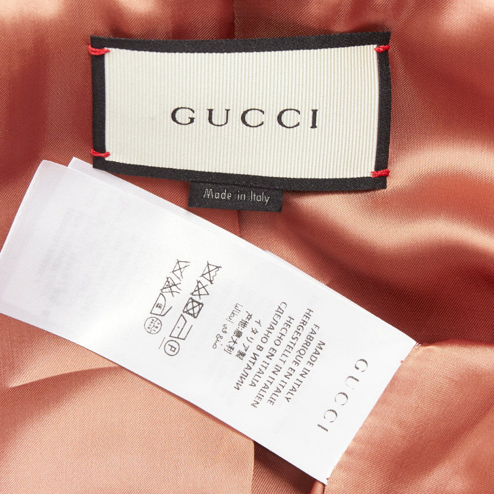 Women's Gucci silk floral jacquard GG pearl A-line evening coat