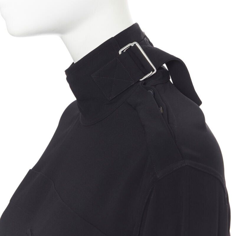 Women's Victoria Beckham crepe flap breast pocket strapped collar blouse