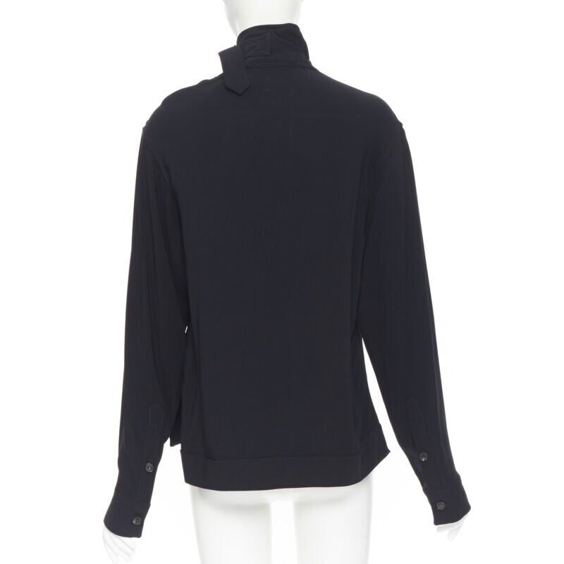 Women's Victoria Beckham crepe flap breast pocket strapped collar blouse