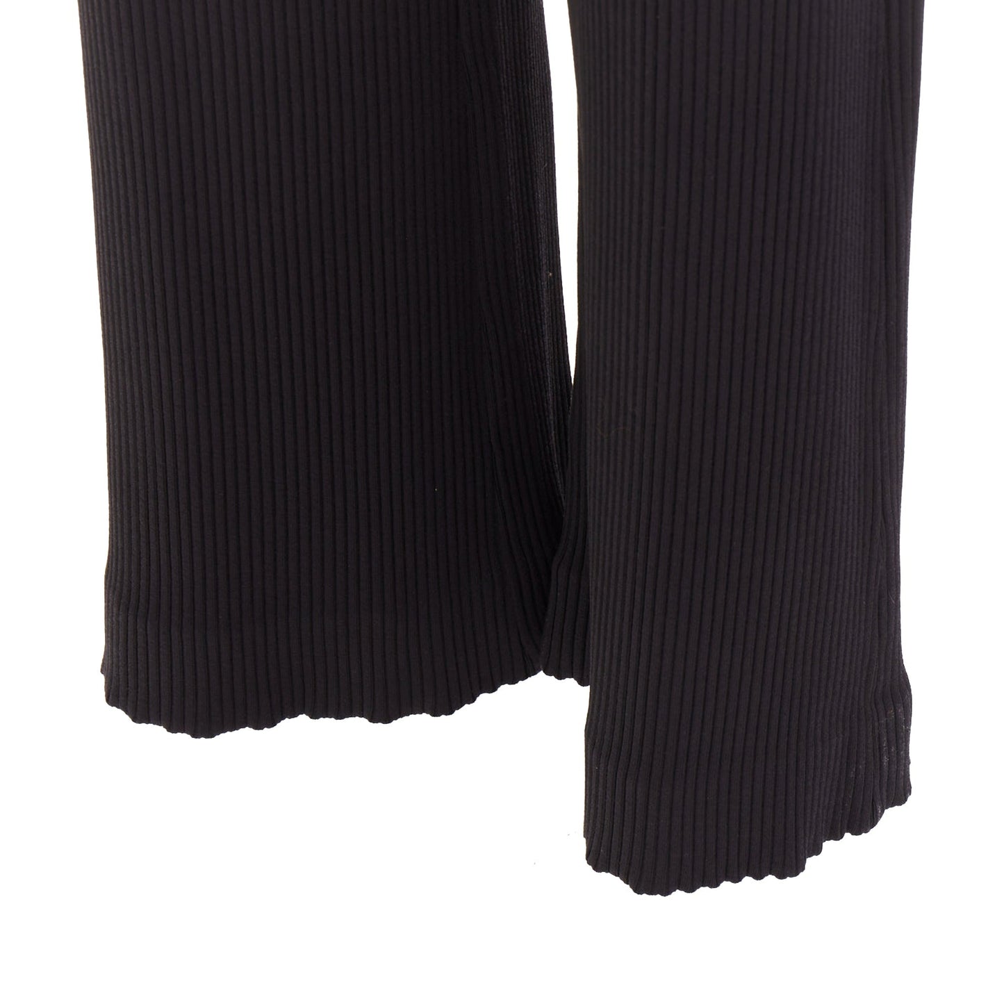 Women's Balenciaga viscose blend ribbed wide leg cropped pants