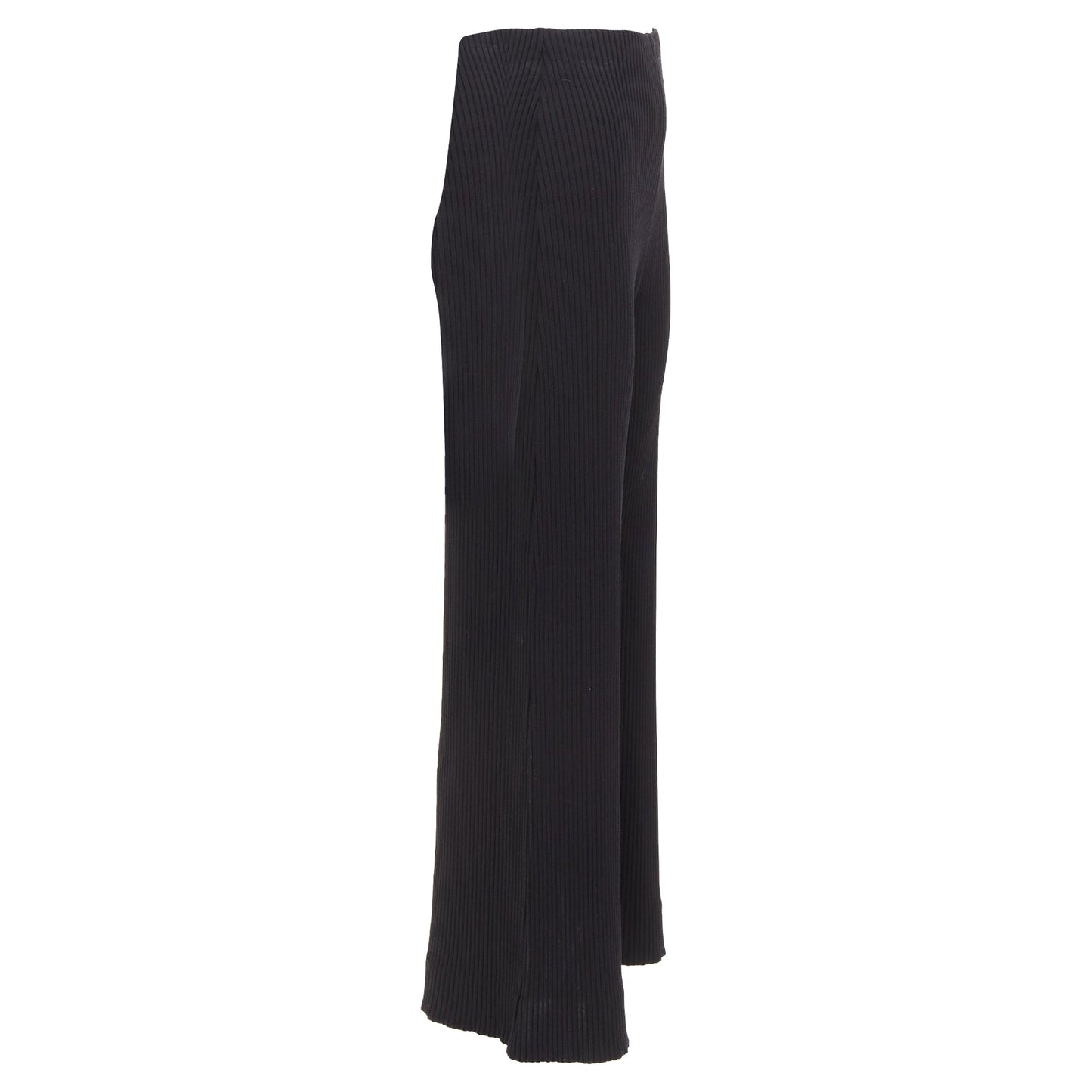 Women's Balenciaga viscose blend ribbed wide leg cropped pants