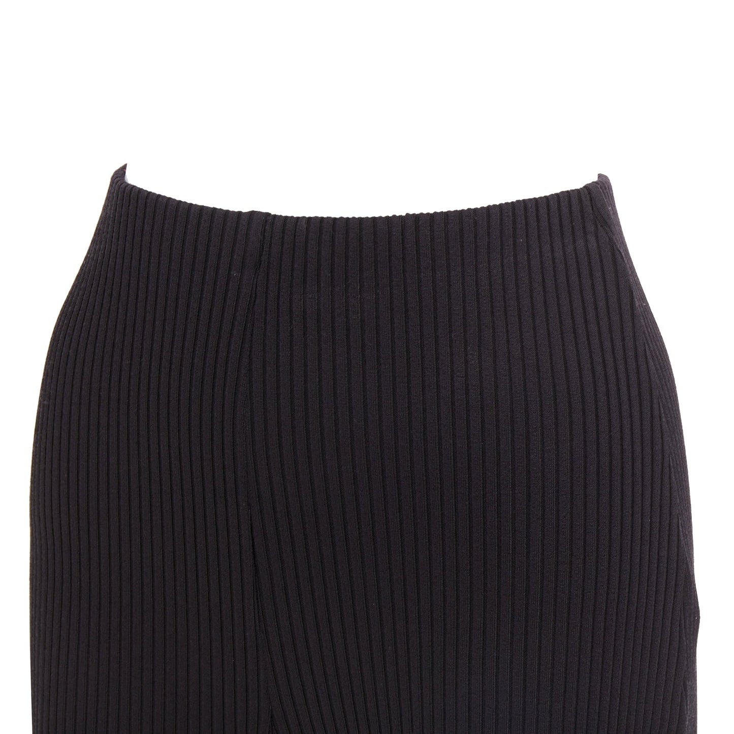 Women's Balenciaga viscose blend ribbed wide leg cropped pants