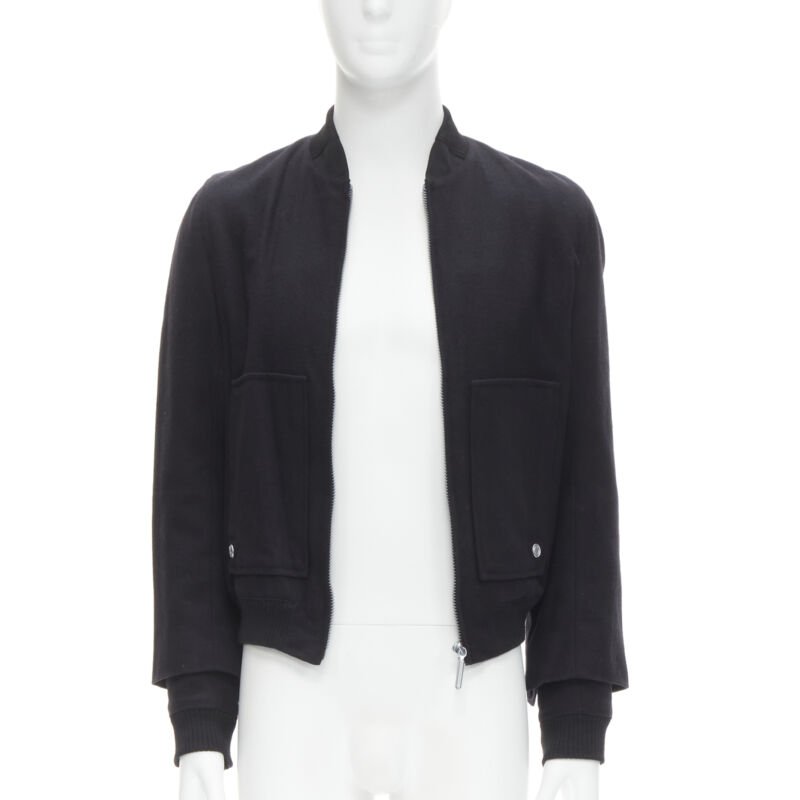 Men's Balenciaga Ghesquiere wool double sleeve bomber jacket