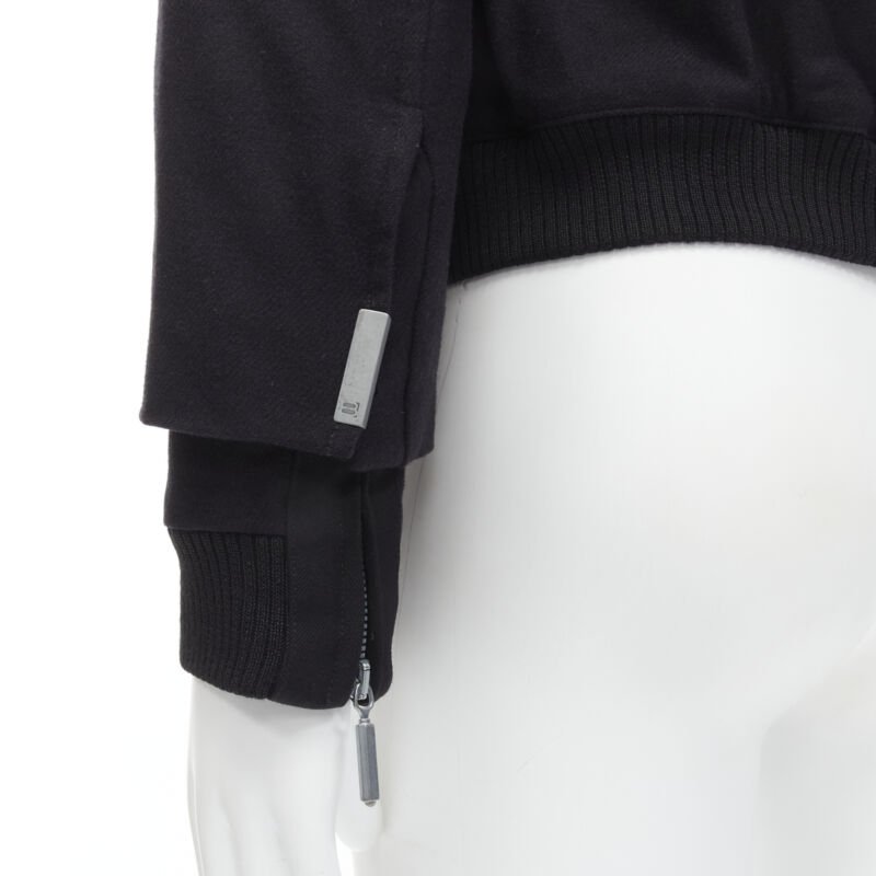 Men's Balenciaga Ghesquiere wool double sleeve bomber jacket