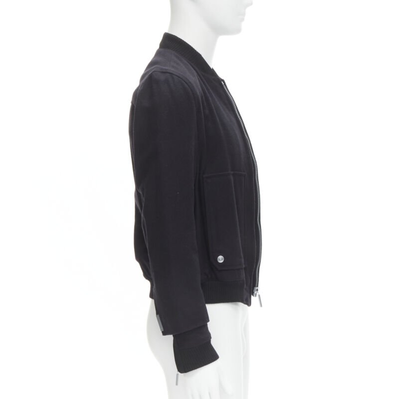 Men's Balenciaga Ghesquiere wool double sleeve bomber jacket
