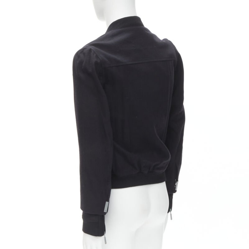 Men's Balenciaga Ghesquiere wool double sleeve bomber jacket