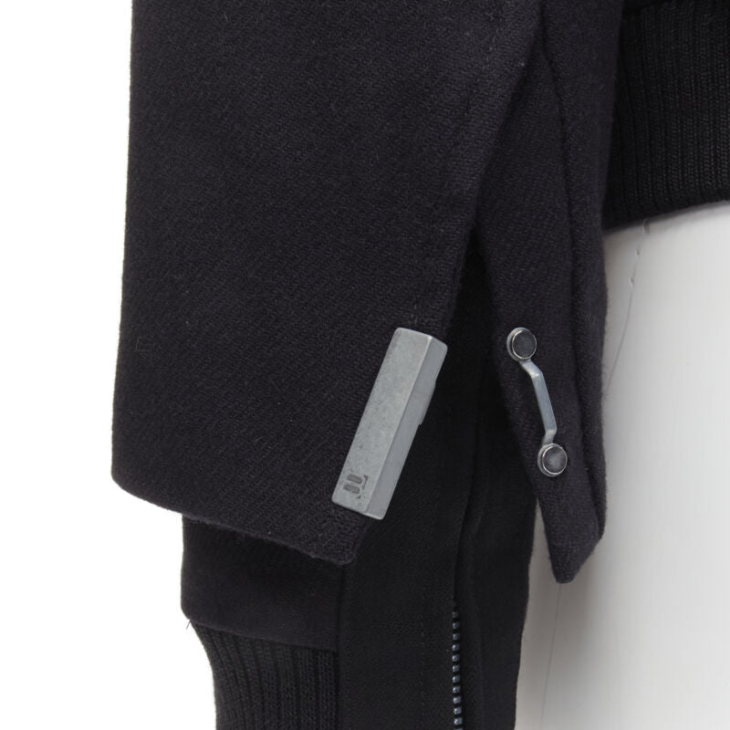 Men's Balenciaga Ghesquiere wool double sleeve bomber jacket