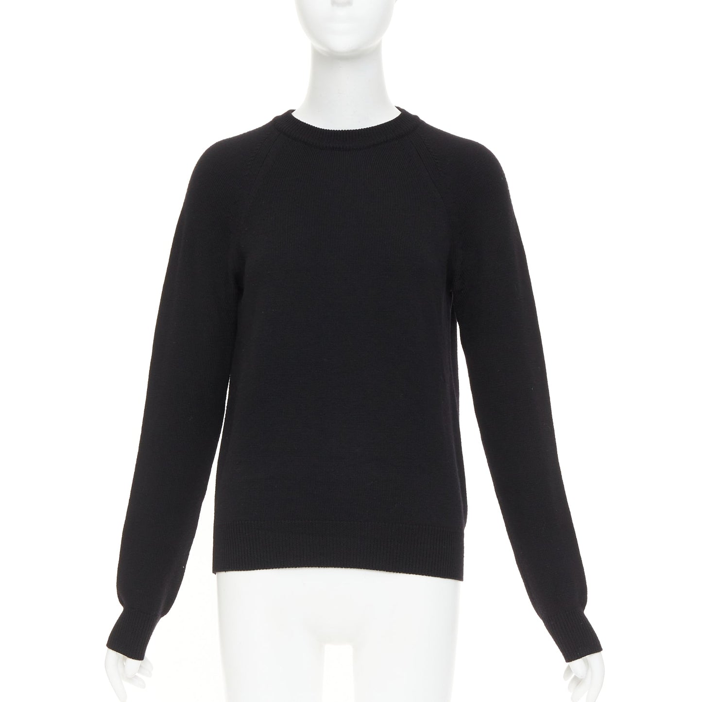 Women's Saint Laurent wool classic crew neck raglan sleeve pullover