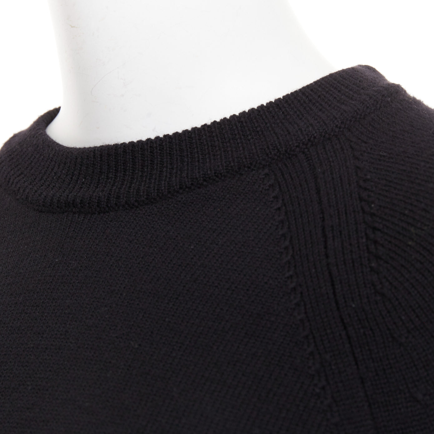 Women's Saint Laurent wool classic crew neck raglan sleeve pullover