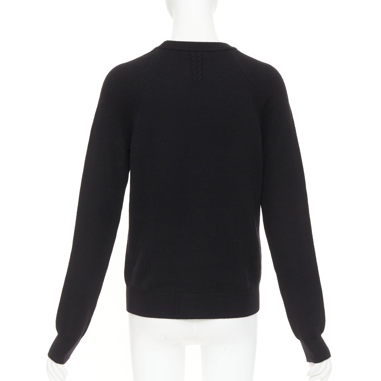 Women's Saint Laurent wool classic crew neck raglan sleeve pullover
