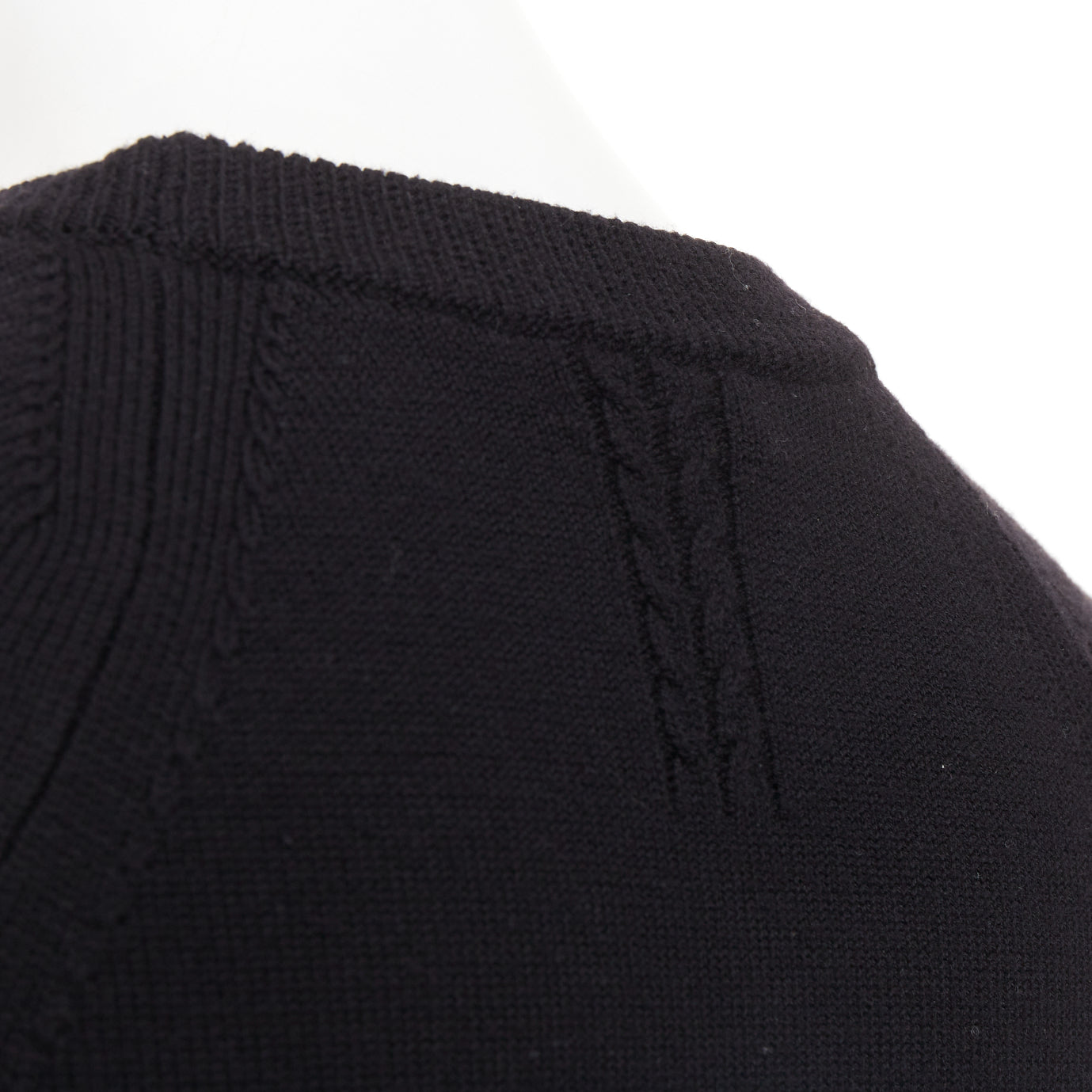 Women's Saint Laurent wool classic crew neck raglan sleeve pullover