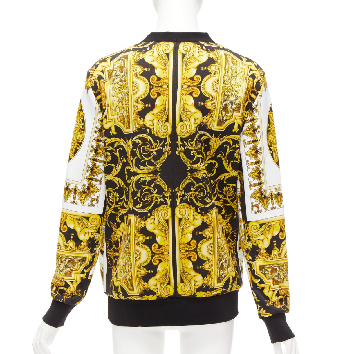 Women's Versace Barocco print cotton oversized crew sweater