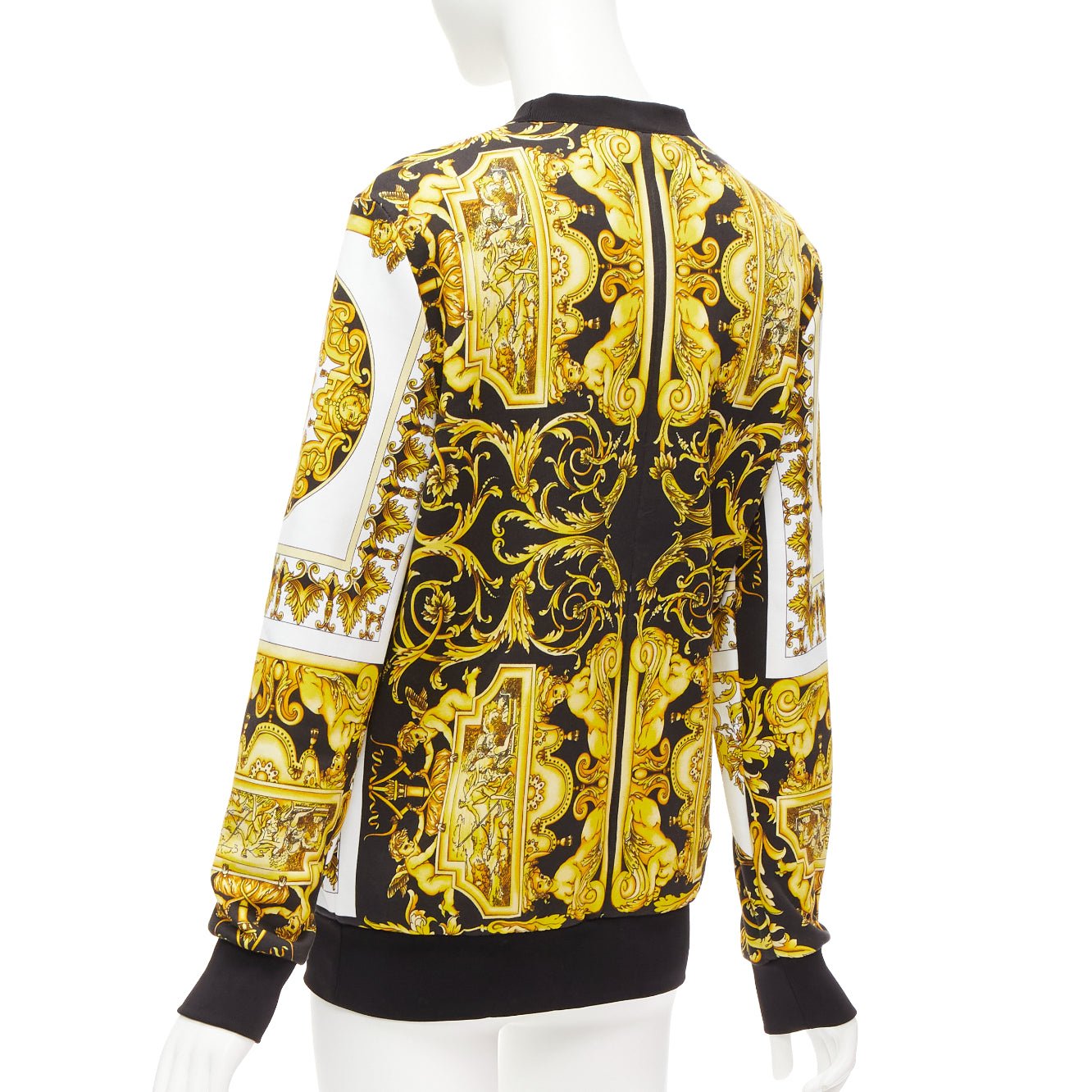 Women's Versace Barocco print cotton oversized crew sweater