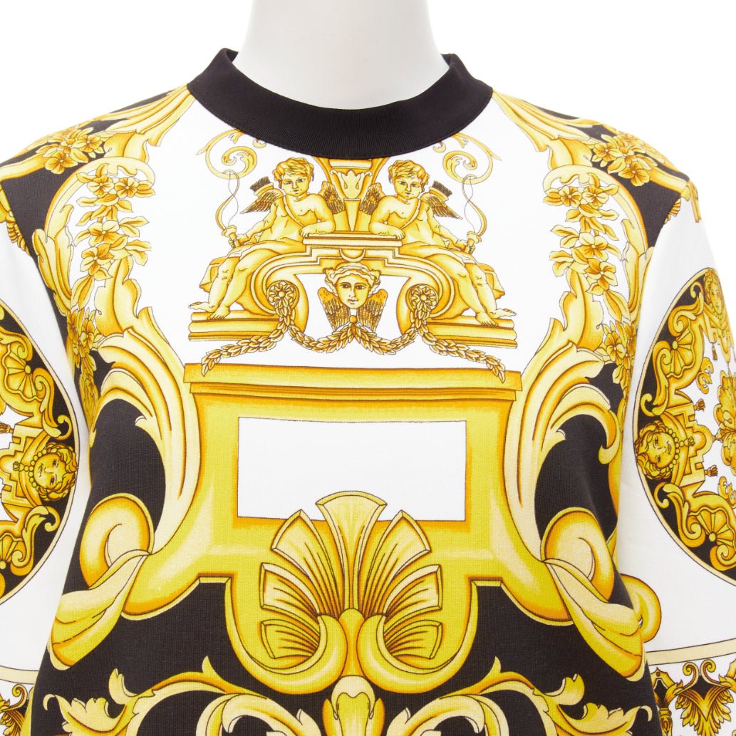 Women's Versace Barocco print cotton oversized crew sweater