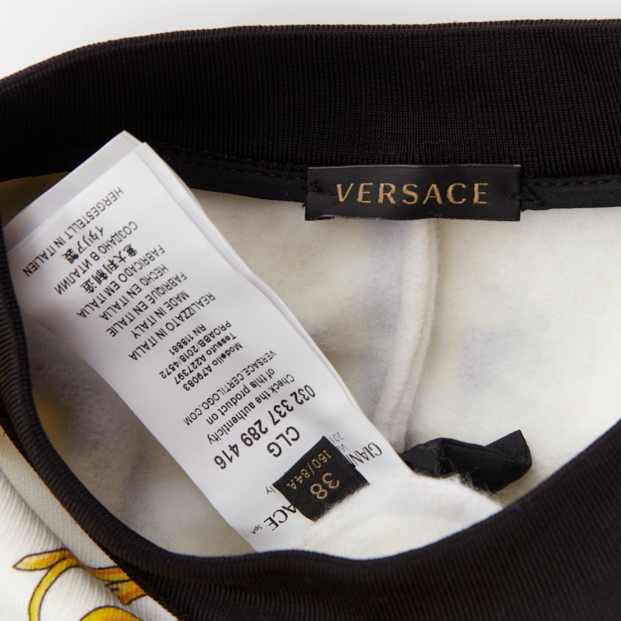Women's Versace Barocco print cotton oversized crew sweater