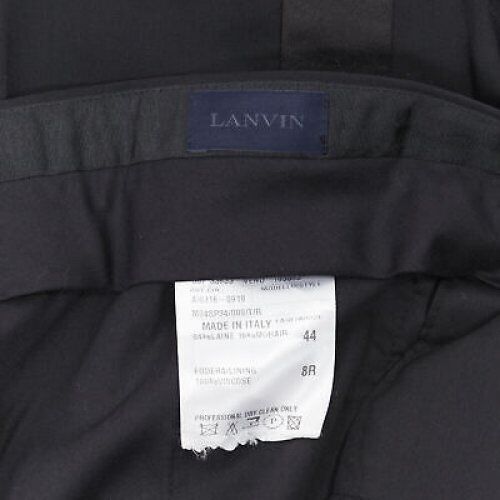 Men's Dries Van Noten wool cotton blend striped cropped trousers