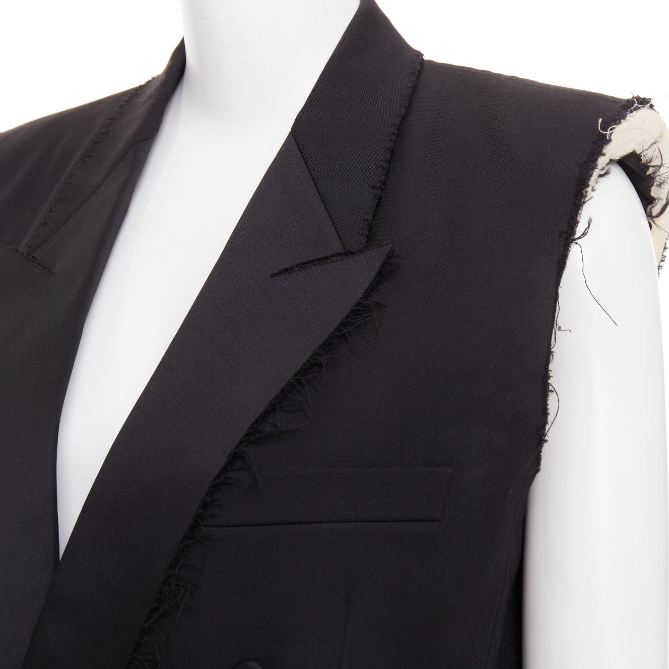Women's Saint Laurent Surf Sound wool tuxedo vest