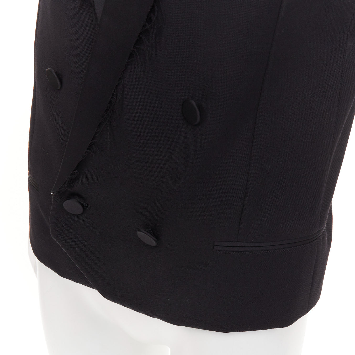Women's Saint Laurent Surf Sound wool tuxedo vest