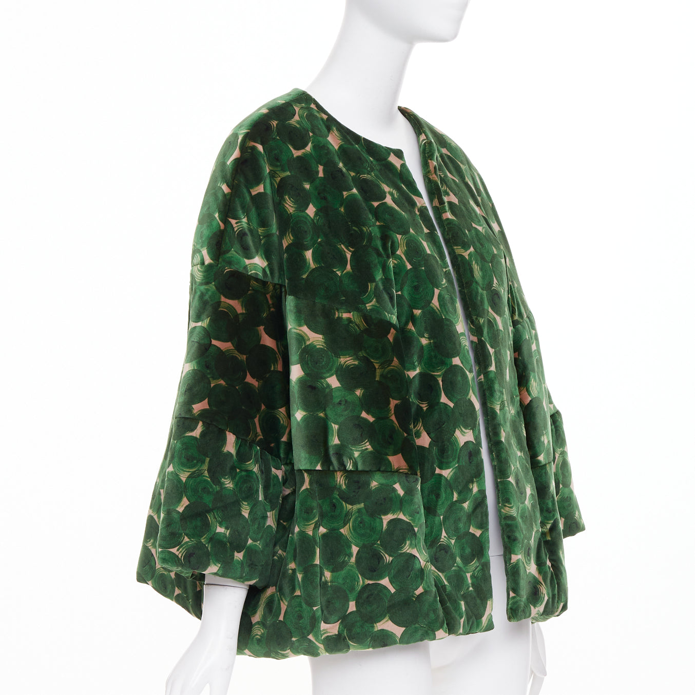 Women's Dries Van Noten Violini Abstract Print velvet cocoon jacket