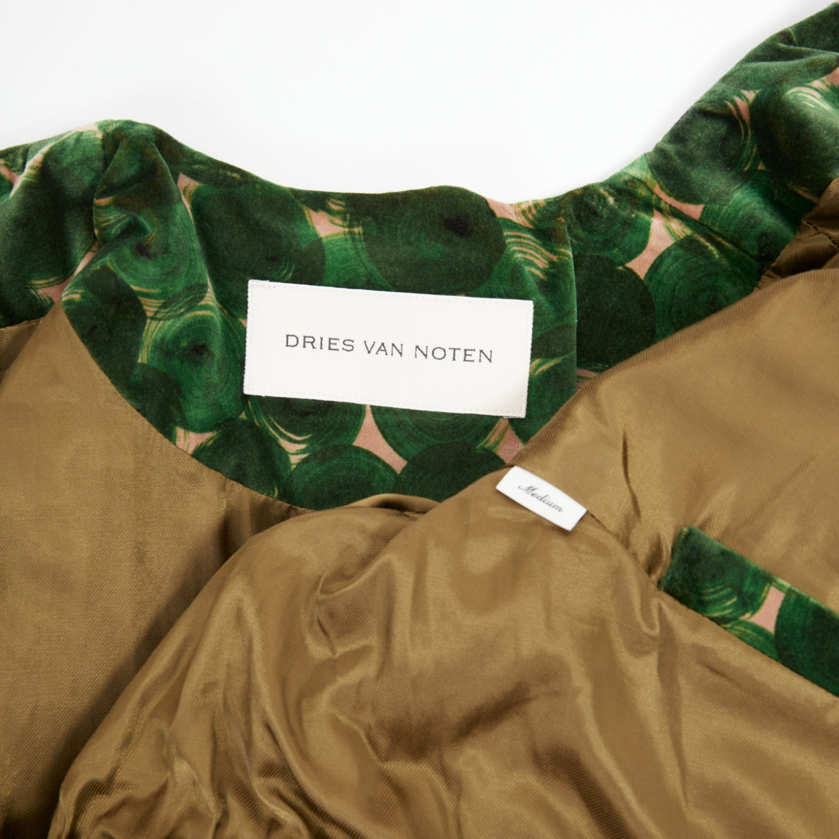 Women's Dries Van Noten Violini Abstract Print velvet cocoon jacket