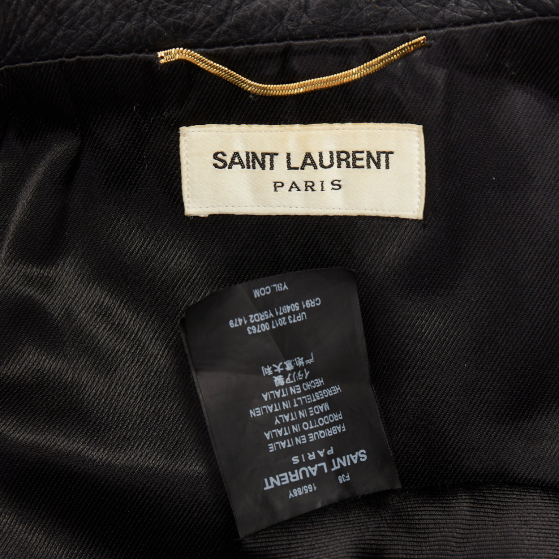 Women's Saint Laurent Thunder Studded distressed calfskin jacket