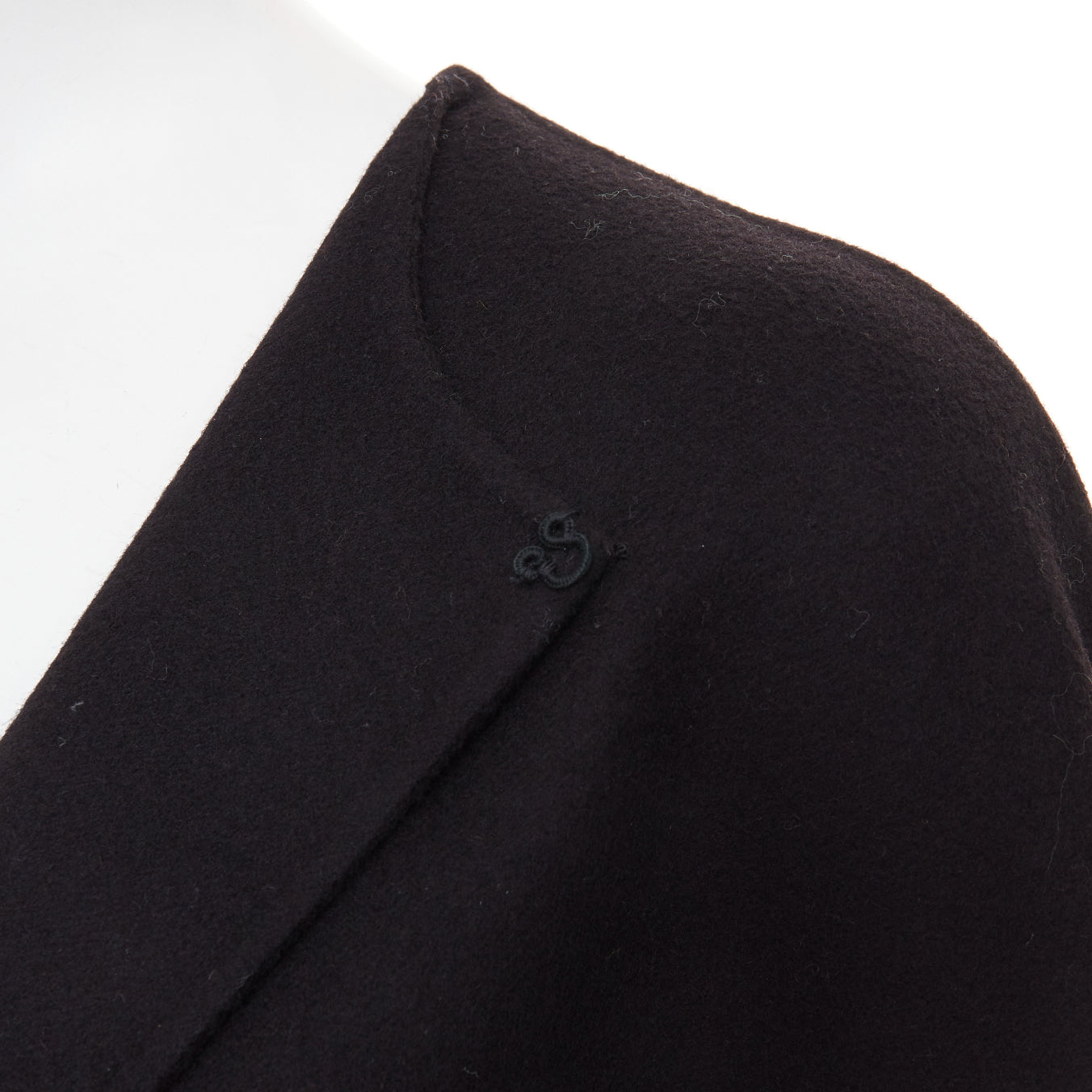 Women's Valentino wool cashmere blend tiered ruffle sleeve overcoat