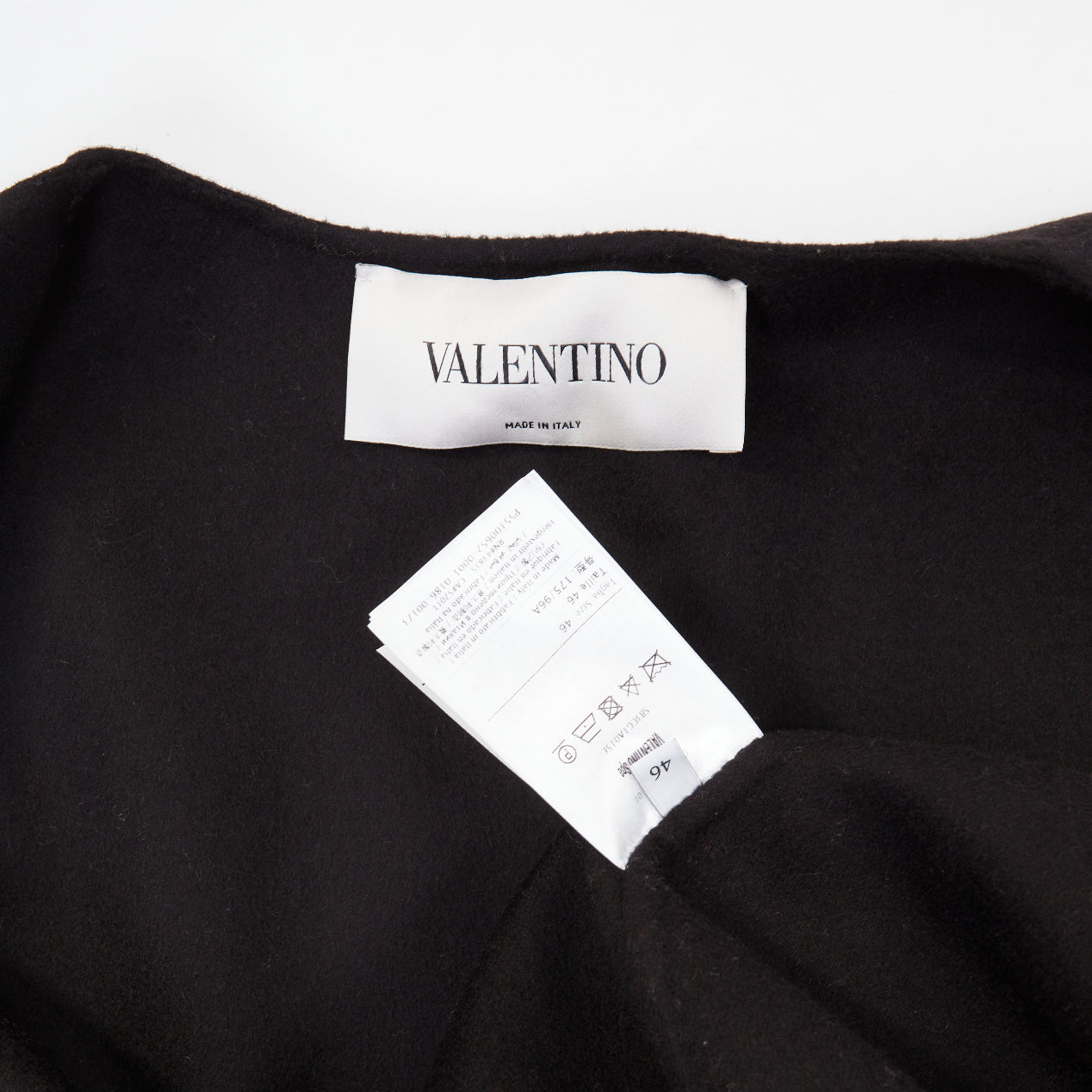 Women's Valentino wool cashmere blend tiered ruffle sleeve overcoat