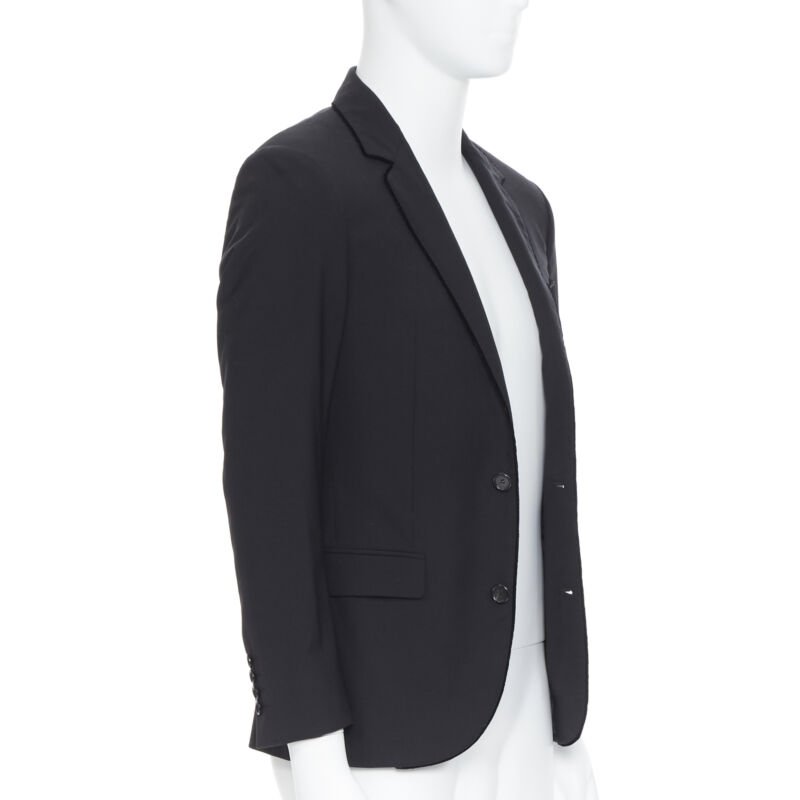Women's Lanvin Alber Elbaz wool blend velvet peak lapel blazer