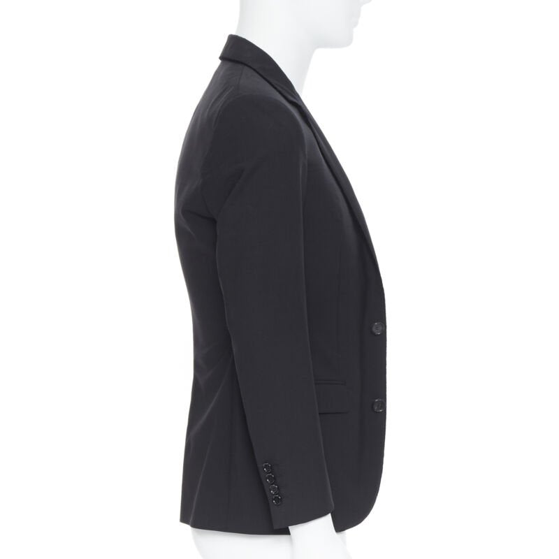 Women's Lanvin Alber Elbaz wool blend velvet peak lapel blazer