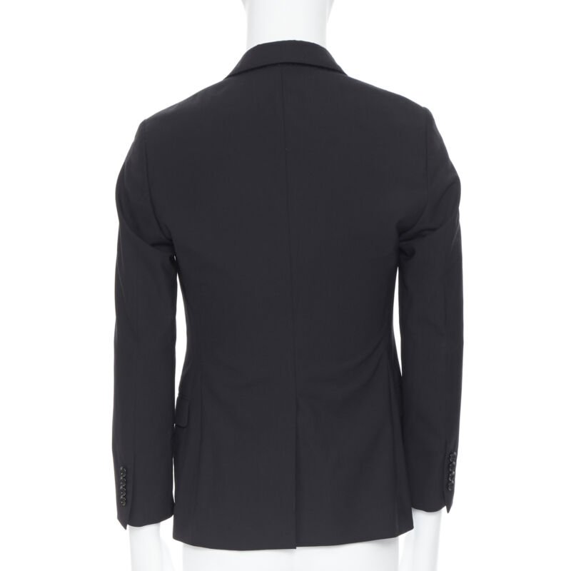 Women's Lanvin Alber Elbaz wool blend velvet peak lapel blazer