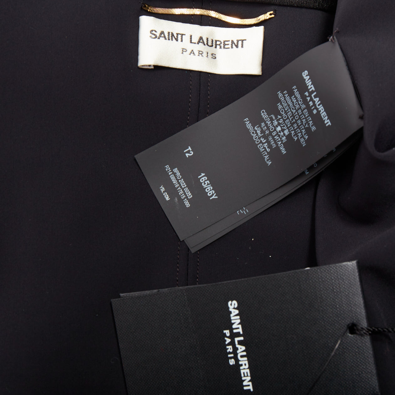 Women's Saint Laurent halter sweetheart ruched bodice catsuit