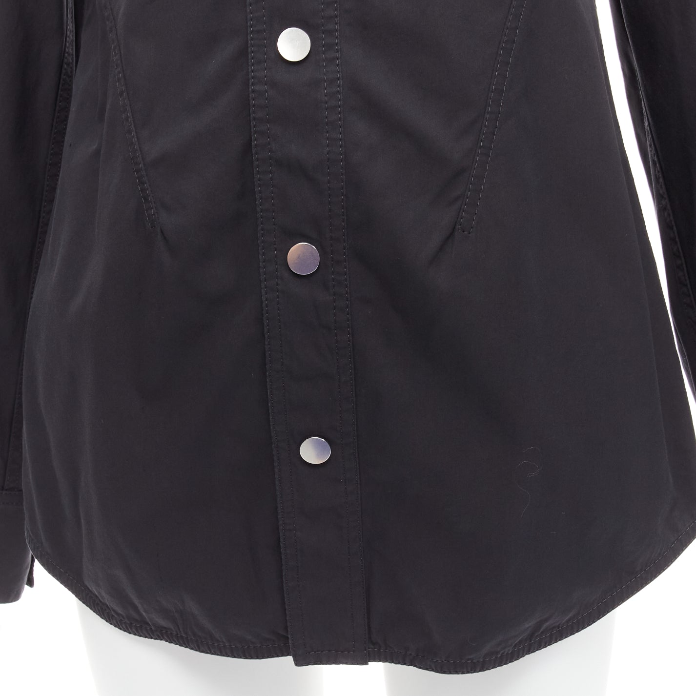 Women's Bottega Veneta cotton blend 3D cut sleeves snap shirt