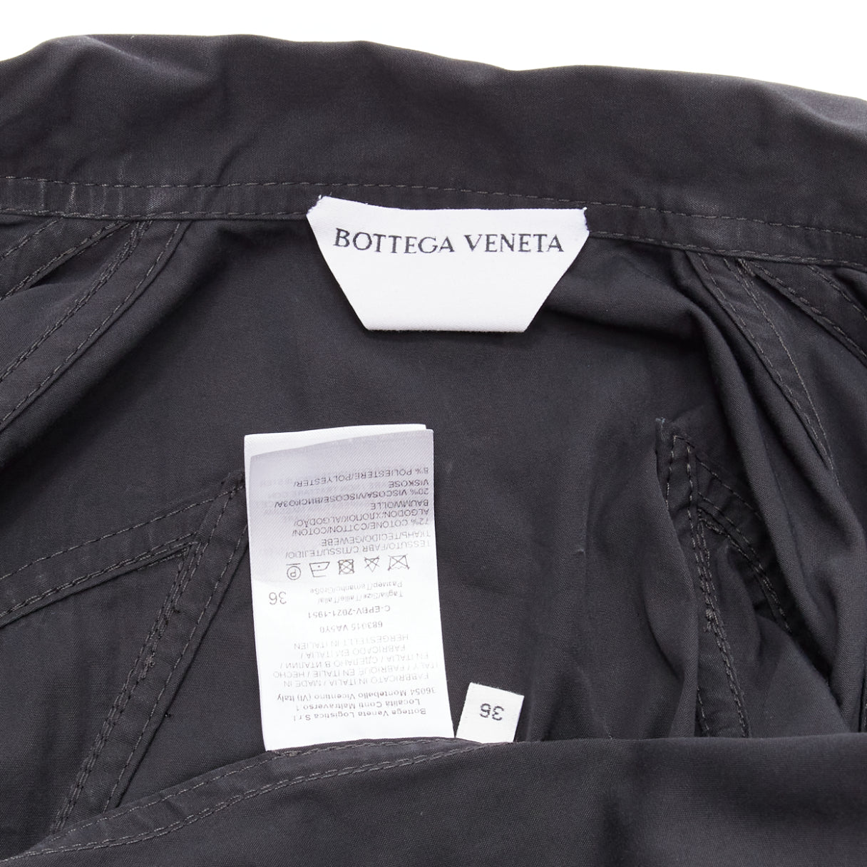 Women's Bottega Veneta cotton blend 3D cut sleeves snap shirt