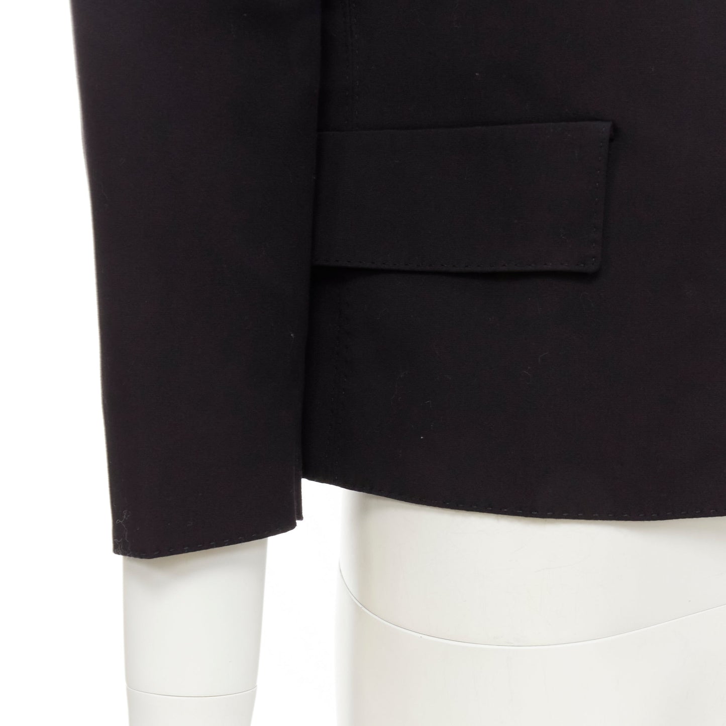Women's Valentino copper tone square buttons black cropped blazer