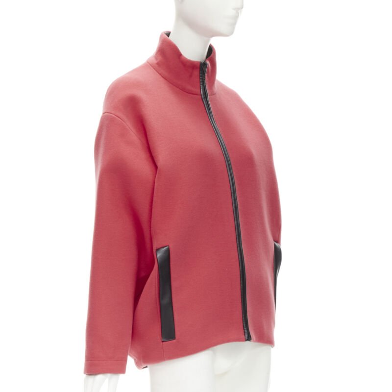 Women's Balenciaga red wool cocoon bomber jacket
