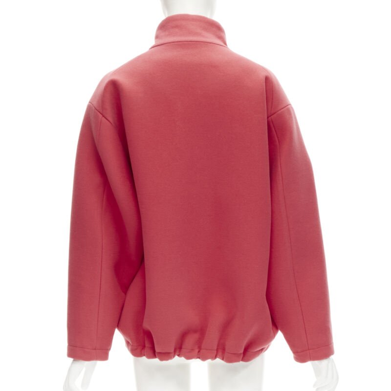 Women's Balenciaga red wool cocoon bomber jacket
