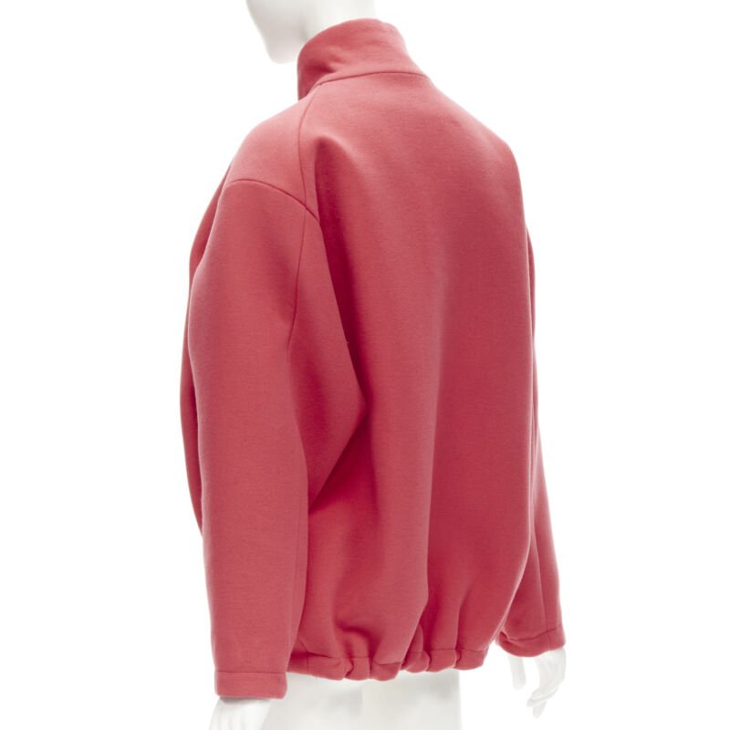 Women's Balenciaga red wool cocoon bomber jacket