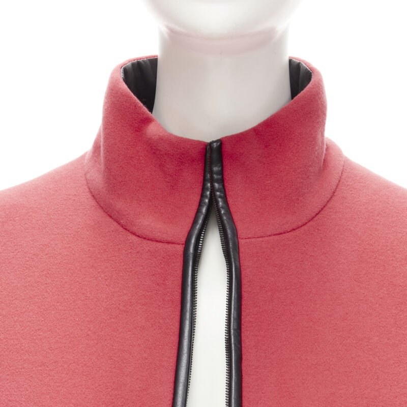 Women's Balenciaga red wool cocoon bomber jacket