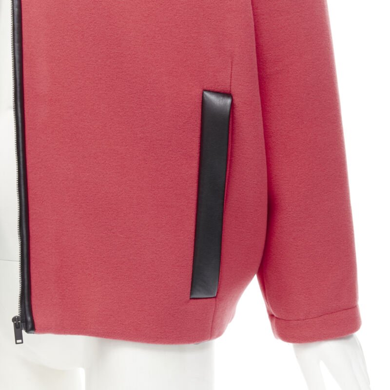 Women's Balenciaga red wool cocoon bomber jacket