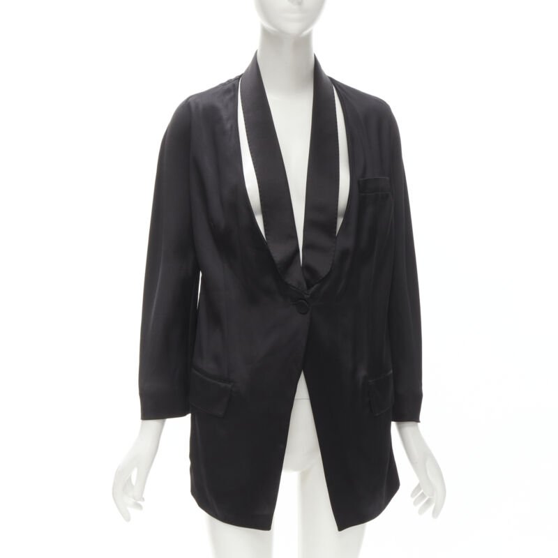 Women's Givenchy Riccardo Tisci silk cut out collar kimono robe blazer