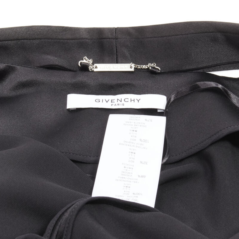 Women's Givenchy Riccardo Tisci silk cut out collar kimono robe blazer