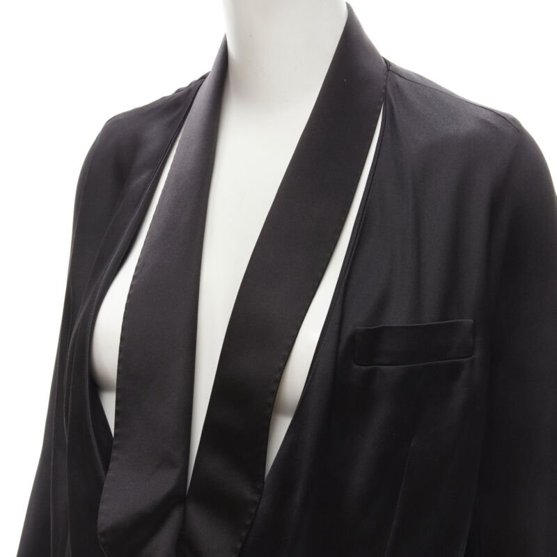 Women's Givenchy Riccardo Tisci silk cut out collar kimono robe blazer