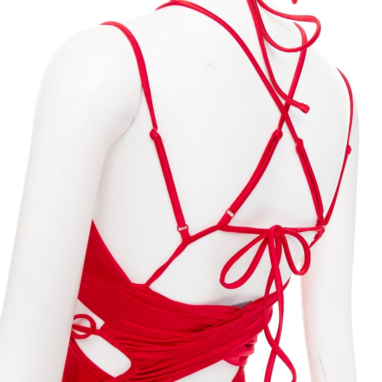 Women's Balenciaga patched bikini cut out deconstructed dress